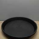4 Pack of 18 19 inch Plant Saucer Drip Tray, Heavy Duty Large Deep Plant Saucers for Pots, Bath Baths Bowl, Plastic Flower Planter Water Trays for Indoors Outdoor (19", Black)