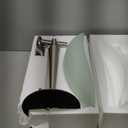 Aspen Creative, Satin Nickel 40108-8, 17 3/4" High Modern Metal Desk Touch Sensor, Finish with Glass Lamp Shade, 16 1/2" Wide