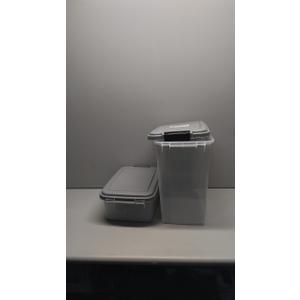 Amazon Basics 3-Piece Airtight Dog Food Storage Container Combo with Scoop, 33 QT + 12 QT