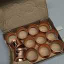 Yourtablecloth Napkin Rings or Napkin Holders  Enhanced & Appealing Table Dcor for Weddings, Parties, Christmas, New Year or Every Day UseHammered Gold Napkin Rings Set of 12