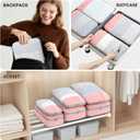 Compression Packing Cubes for Travel, Lightweight Vacation Travel Essentials, Travel Accessories for Suitcase Organizer Bags Set, Durable Luggage Organizer