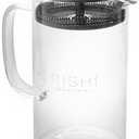 Rishi Tea Simple Brew Teapot - For 20oz Loose Tea Preparation, Built-in Strainer, Everyday Teaware, Easy to Clean, Borosilicate Glass, Enjoy Hot or Iced - 600ml
