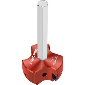 PVC Pipe Reamer 1/ 2 Inch Head, PVC Fitting Saver with 3 Carbide Insert, Socket Saver Plumbing Tool Plastic Pipe Fitting Reamer for Schedule 40 CPVC ABS Socket Hub, Fit Standard 1/ 2" Drills