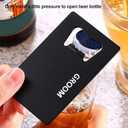 Lady&Home Bottle Opener,7Pcs Groomsmen Bottle Opener Stainless Steel Credit Card Size Bottle Opener for Wedding Party Groomsmen Gifts (Suit-Bold)