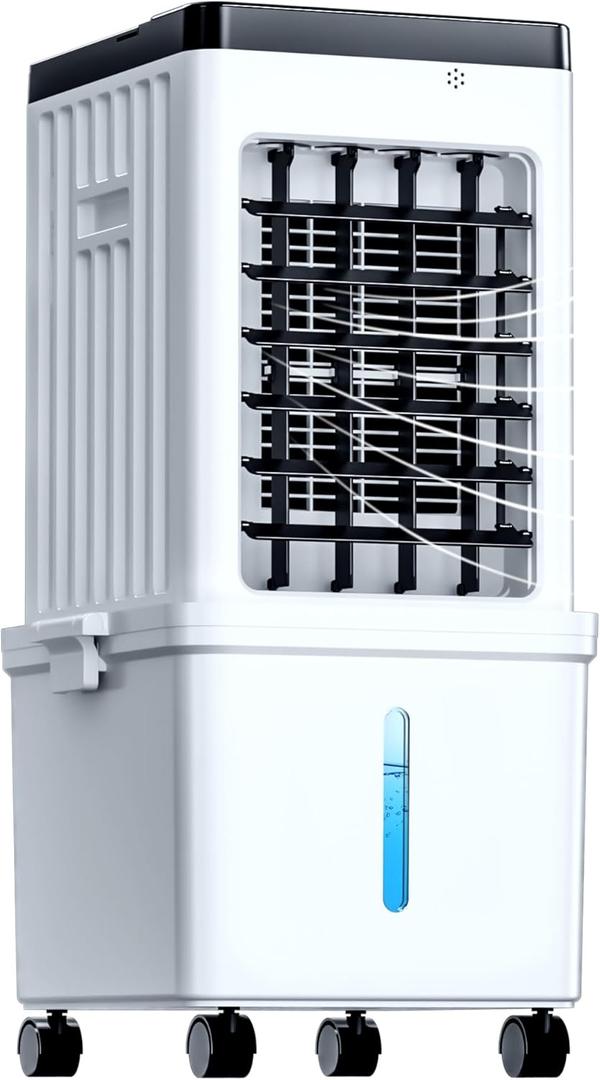 Portable Air Conditioners, Swamp Cooler Portable AC Unit for Home Use, Windowless Evaporative Air Cooler with 2.6 Ga Removable Water Tank, Fast Cooling Portable AC for Room, Bedroom, Office
