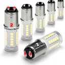 12V Low Voltage BA15D LED Bulbs 5W 500lm,Double Contact Bayonet 1142 1076 1130 1176 1075 S8 90 1004 Bright White 6000K for RV Camper Trailer Boat Marine Trunk Interior Landscape Anchor Lights,5Pack