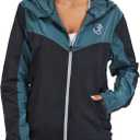 LAZAWG Rain Jacket Women Lightweight Rain Coat with Hood Waterproof Breathable for Summer Spring Travel Outdoor (Black, XL)