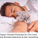 Anti Acne Pillowcase - King Size 20"x36" with Zipper, Premium 75% Viscose Derived from Bamboo, 25% Modal Blend, Beige, 1 Piece - Cooling Silky Satin Pillow Case - Oeko-TEX Certified