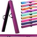 6FT/9FT Folding Balance Beam for Kids ages 3-15- Foldable Gymnastics Floor Beam,Anti-Slip ,Carrying Bag, Faux Suede Covered,EVA foam,Gymnastics Equipment for Kids Training At Home,School,Gym Center
