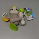 Fisher-Price Baby Toy Slow Much Fun Stroller Sloth, Travel Activity with Motion & Sensory Details for Newborns Ages 0+ Months