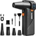 AHNR Compressed Air Duster, 160,000RPM Powerful Electric Air Duster Blower Rechargeable with Brushless Motor, 3-Gear Adjustable Mini Air Blower Cordless for Computer, Keyboard, Home, Outdoor and Car