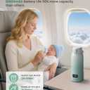 Portable Bottle Warmer Extended Battery Life - Dual Heating Modes for Breast Milk & Water, 17 Ounces, Fast Heating, Ideal for Travel, Outdoor, Baby Shower, Green