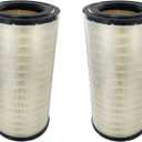 RS3534 2Pcs Engine Air Filter 25.4" x 12.8" Compatible with Kenworth T800 W900 W900L Peterbilt 378 379 388 389 Western Star 4900 EX FA SA Replace AF25248 LAF3302 46863 6863 6863 TR518