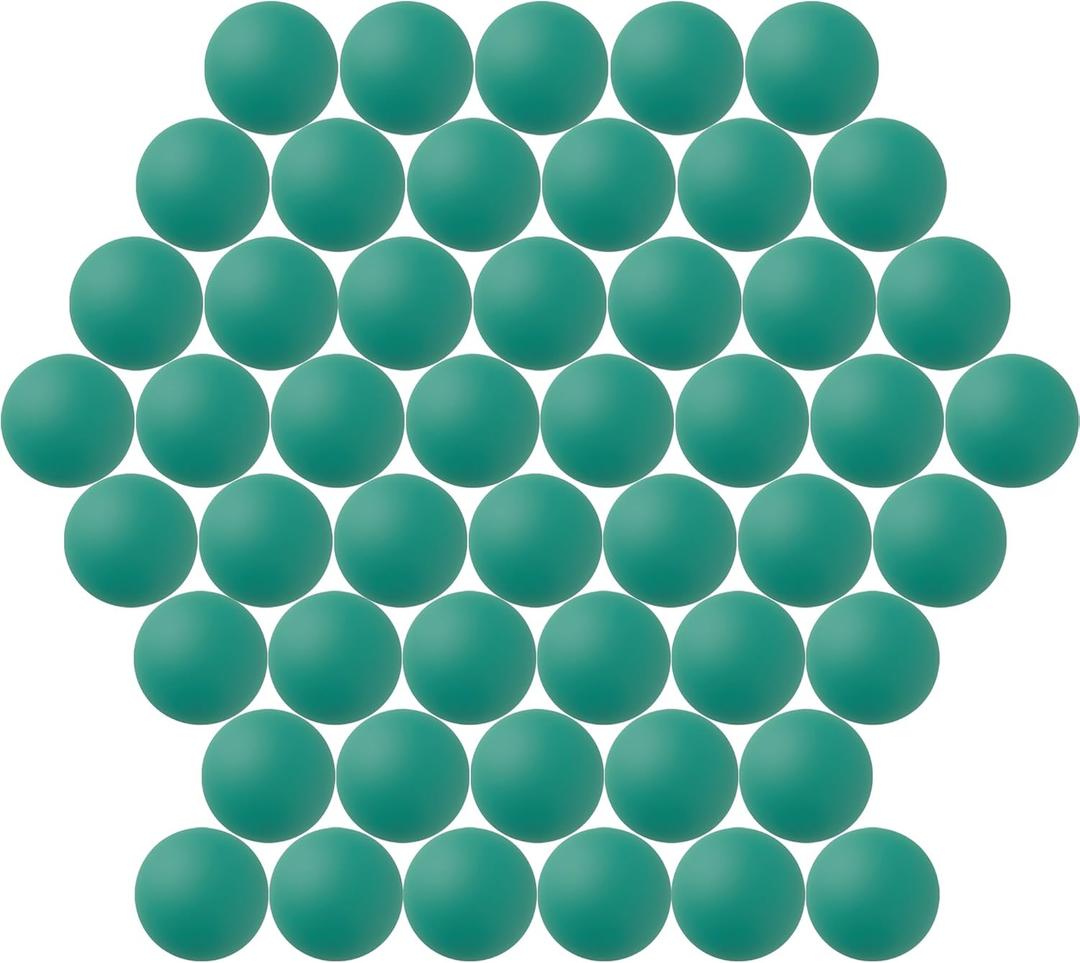 40MM Ping Pong Balls, 50 or 80 Pack Assorted Colored Plastic Balls for Beer Pong, Arts and Craft (50pcs-Dark green)