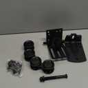 Heavy-Duty Black Exterior Sliding Barn Door Roller Kit, Outdoor Rolling Rollers, 450 lbs Capacity, Powder Coated Black, 2 Packs