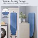 SONGMICS Ironing Board, Foldable Iron Board, Height Adjustable up to 35 Inches, with 4 Layered Cover and Pad, Iron Rest, Hook, Steel X-Legs, for Home, Laundry Room, Dorm, Midnight Blue ULLB001Q01