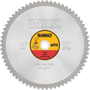 DeWalt DWA7747 14" 66T Heavy-Gauge Stiff Plate Ferrous Metal Cutting Saw Blade