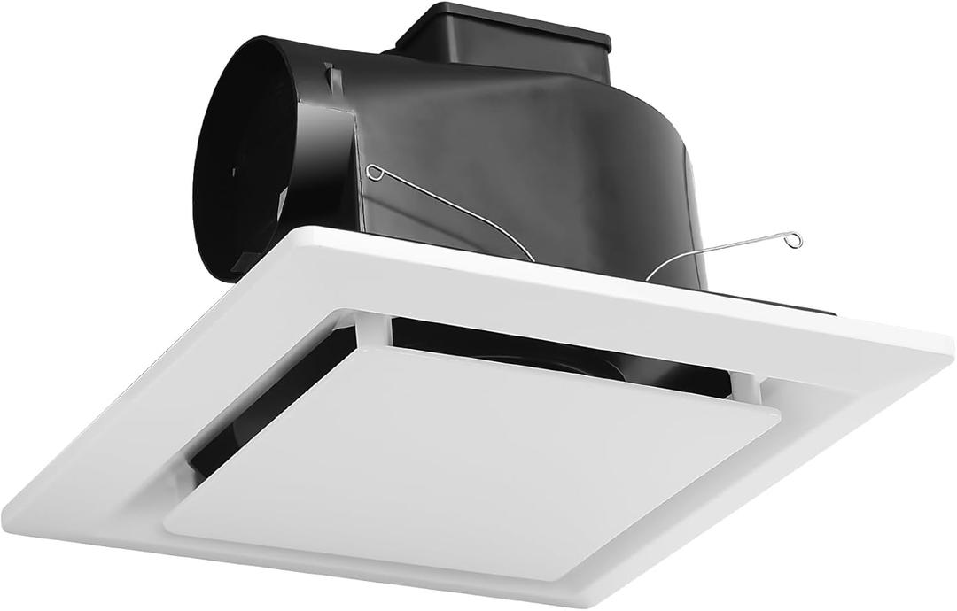 Bathroom Exhaust Fan for Ceiling Mount, 11.8" Household Bath Vent Ventilation Fans with 1.0 Sones Quiet Operation, 110 CFM with 4" Duct Collar, 26W Low Consumption