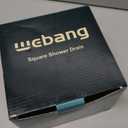 WEBANG 4 Inch Square Shower Floor Drain with Flange,Quadrato Pattern Grate Removable,Food-Grade SUS 304 Stainless Steel,Watermark&CUPC Certified,Oil Rubbed Bronze