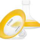 Nenesupply 17mm Oval Flanges Compatible with Medela Breast Pump Parts Replace 17mm Medela Flange Accessories. Work with Pump in Style Parts Symphony Parts Swing Maxi Harmony and Personalfit Flex