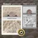 Bedsure Twin Blanket for Bed - 350GSM Fluffy Plush Bubble Blanket for College Dorm for Home Room Decor, GentleSoft Cute Fleece Soft Cozy Gifts for Women Girls, Beige, 60x80 Inches