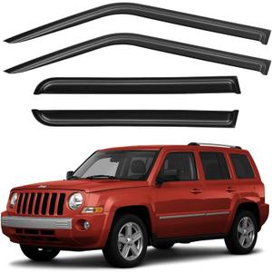 Window Visors Rain Guards Shield for 2007-2018 Jeep Patriot, Out-Channel Window Vent Wind Deflectors Visors Shades for 07-18 Patriot