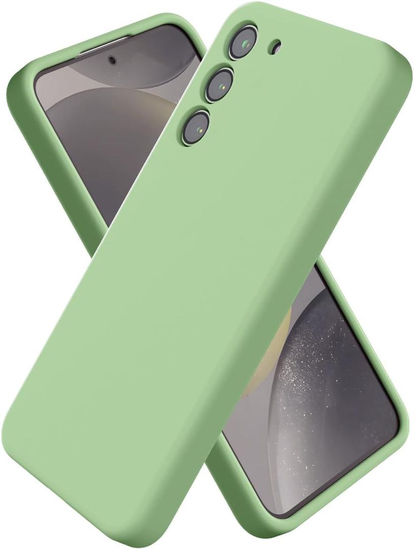 for Samsung Galaxy S23 Plus Case, Soft Liquid Silicone Phone Cover with Color Variety, Slim Fit Shockproof Camera Protection Thin Cute Case for Women and Girl, Mint Green, 6.6"