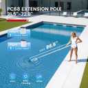 ENHULK Cordless Pool Vacuum with 6' Extension Pole, Upgraded 26.5 GPM Beast-Level Suction, 2 Filters, 1H Runtime, Handheld Rechargeable Pool Cleaner for Above Ground & Inground Pools, PC68