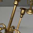 Romadedi Candelabra Gold Candle Holders - 5 Arm 11.8" Wedding Candlestick Holder for Theme Party Table Centerpiece Decor Dining Room Birthday Holiday Christmas, Set of 2