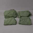 DECOLURE 100% Viscose Derived from Bamboo Sheets Queen Size 4pcs - Ultra Soft & Luxuriously Cooling, 17" Deep Pocket, Double Stitching, Perfect for Hot Sleepers - Queen Bed Sheets (Sage Green)