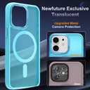Newfuture Designed for iPhone 11 Case with Strong Magnetic [13 FT Military Drop Protection] [Compatible with Magsafe] Slim Translucent Matte Shockproof with Anti-Fingerprint Phone Case, Lake Blue