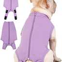 Caslfuca Dog Surgery Recovery Suit - After Spay, Abdominal Wounds Post Surgical Recovery, Anti Licking Breathable Dog Onesies for Small, Medium & Large Pet, Alternative Bandages Cone E-Collar, S