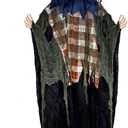 PRESENCE 6FT Halloween Decorations Outdoor - Hanging Animatronic Halloween Decoration Jack-O'-Lantern with Glowing Eyes and Sound Activated Halloween Outdoor Decoration Haunted House Prop Decor