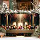 2 x Nativity Scene Banner 7143 Inches Merry Christmas Manger Scene Banner Religious Christian Backdrop for Church Indoor Outdoor Christmas Backdrop Nativity Background Holiday Decoration