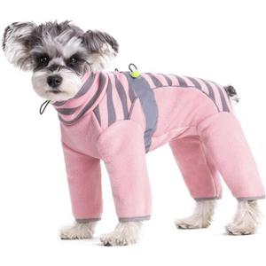 Dog Coats for Small Dogs, Warm Polar Fleece Dog Jacket, Winter Dog Coat Pullover, Small Dogs Winter Clothes, Dog Snow Jacket Onesie, Dog Vest for Small Medium Dogs, Cold Weather Dog Coat (Pink), X-Small