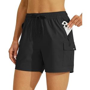 Willit Women's Golf Cargo Shorts Quick Dry Hiking Athletic Casual Summer Shorts with Pockets 5" size 8