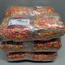 6 x SHareconn 20 Bundles Artificial Fall Flowers for Outdoors Decoration, Fake Silk Daisy Realistic Faux Plants UV Resistant for Planter Home Porch Patio Autumn Indoor Outside Decor, Sunset Red Orange