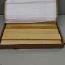 4 Tier Greeting Card Display Stand Wood Color Bamboo and Acrylic Sticker Display Stand Trading Card Holder Retail Photos Shelf for Vendors Craft Collection & Show