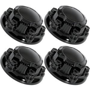4PCS Black 6 Lug Hub Caps Chrome Chevy Center Caps Fit for 2005-2013 Silverado 1500 2007-2013 Tahoe Avalanche Suburban 1500 Replacement 15067578 15067580