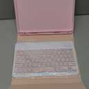 APHBZGE for iPad 6/5th Generation Case with Keyboard 2018/2017,Detachable Bluetooth Keyboard case for iPad Air 2/1,iPad Keyboard Case 9.7 inch with Pencil Holder,Square Keycaps,Pink