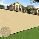 Sunnyglade 6 feet x 50 feet Privacy Screen Fence Heavy Duty Fencing Mesh Shade Net Cover for Wall Garden Yard Backyard (Sand, 6 ft X 50 ft)