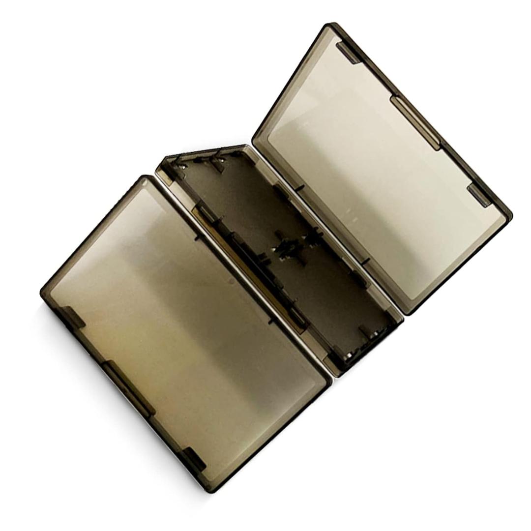 XBERSTAR 4in1 Storage Box Protective Case for GameBoy GBA GBASP Game Cartridge Card (Clear black)