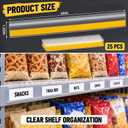 Fainne 25 Pcs Shelf Label Strips Adhesive Shelf, 1.25" H X 48" L, White