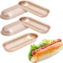 XZJMY 5 Pack Mini Loaf Pan Baking Pan,7in Non-Stick Carbon Steel Hot Dog Loaf Pan Set for DIY Hot Dog, bread Bakeware mold
