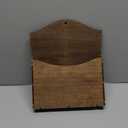 Juvale Rustic Wood Wall Mounted Magazine Rack and File Organizer with Menu Basket - Magazine Holder - Mail Organizer (12 in)