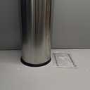 Tazza Gym Wipe Dispenser with Stainless Steel Floor Stand, Built-in Trash Can, Fitness Equipment Wipes Holder, 1.5 Gallon, Silver