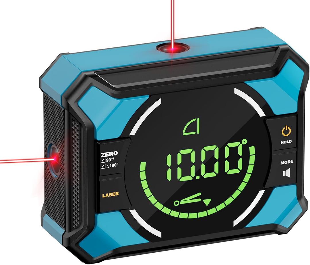 Laser Level with Digital Angle Finder - 3 in 1 Lazer Leveler Tool Digital Angle Gauge Wall Laser Level for Hanging Frames & Picture, Diy Project