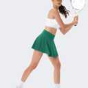 MAGCOMSEN Women's Tennis Skorts with Pockets High Waisted Golf Skirts Inner Shorts Pickleball Athletic Workout Skorts (L)