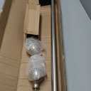 Window Curtain Rods 72 to 144 Inches, 1 Inch Diameter Adjustable Drapery Rod, Decorative Heavy Duty Curtains Rod with Fancy Round Finials for Living Room, Bedroom, Patio, Brushed Nickel