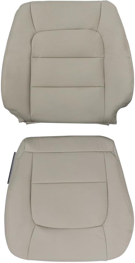 SecosAutoparts Ivory Tan Front Driver side Bottom & Driver side Top Microfiber Leather Replacement Seat Cover Compatible with Lexus LX 470 4x4 AWD 4WD 1998 1999 2000 2001 2002 2003 2004 2005 2006 2007